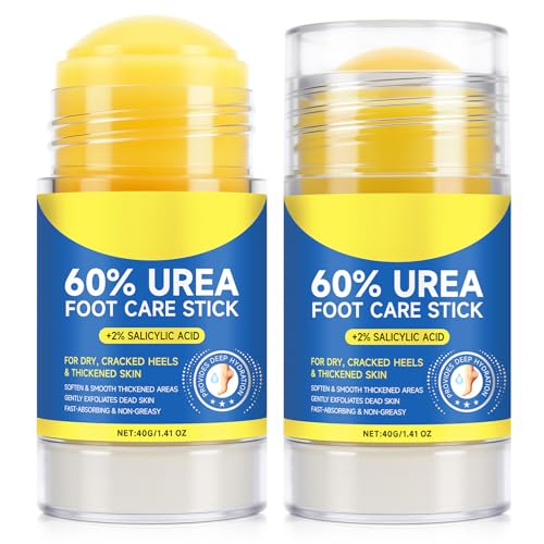 ConfidMiss 60% Urea Foot Care Stick for Cracked Heels & Calluses (2 Pack)
