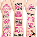 72 Breast Cancer Awareness Temporary Tattoos, Pink Stickers
