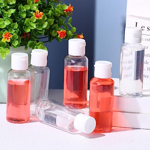 Maxdot 300 Pcs 1.7 Oz/ 50 ml Empty Hand Sanitizer Bottles Plastic Refillable Bottles with Flip Cap Mini Portable Reusable Travel Containers for Shampoo Cosmetic Body Soap