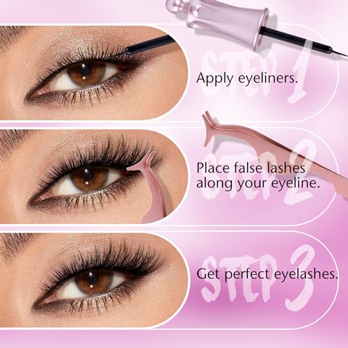 Magnetic Eyelashes with Eyeliner Kit - 5 Pairs Natural Lashes