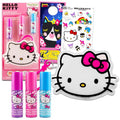 Hello Kitty Lip Gloss Bundle - 3 Flavors with Pouch & Stickers