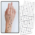 Stars Semi-Permanent Tattoos for Adult - 2 Weeks Long Last Small Fake Tattoos for Women Men Face Finger Neck Body/Fades Naturally/No Reflection/Waterproof/Realistic