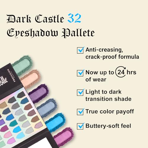 Profusion Cosmetics Enchanted Forest Dark Castle 32 Shade Eyeshadow Palette, Unlock Mystical Glamour with the Enchanted Forest Shadow Palette and Achieve Eye Catching Look With Premium Makeup Kit
