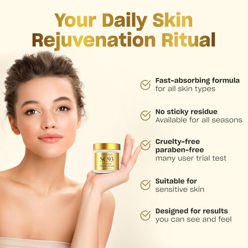 Snail Mucin Cream 93% for Skin Care, Intense Hydration & Dryness, Snail Mucin Moisturizer 120g, Natural Snail Secretion Filtrate & Non-GMO, Fast Absorbing & Non-Sticky, 4.23oz