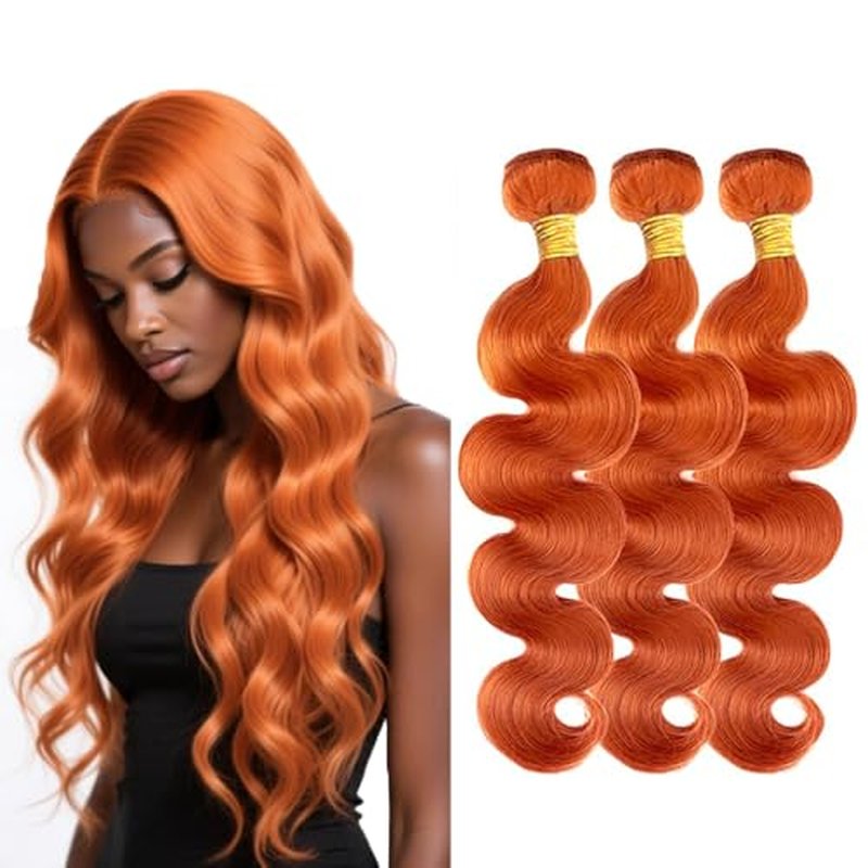 350 Ginger Body Wave Human Hair Bundles 24-28 Inch