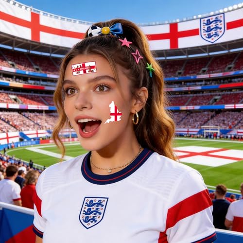 56Pc England Flag Temporary Tattoos Waterproof