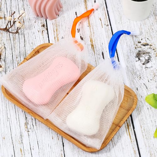 20 PCS Exfoliating Mesh Soap Bags with Drawstring - 4.7 x 3.5"
