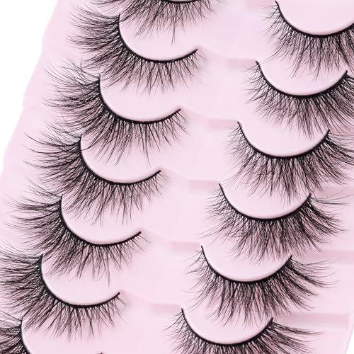 Cat Eye False Eyelashes - Fluffy Mink Look Wispy Lashes