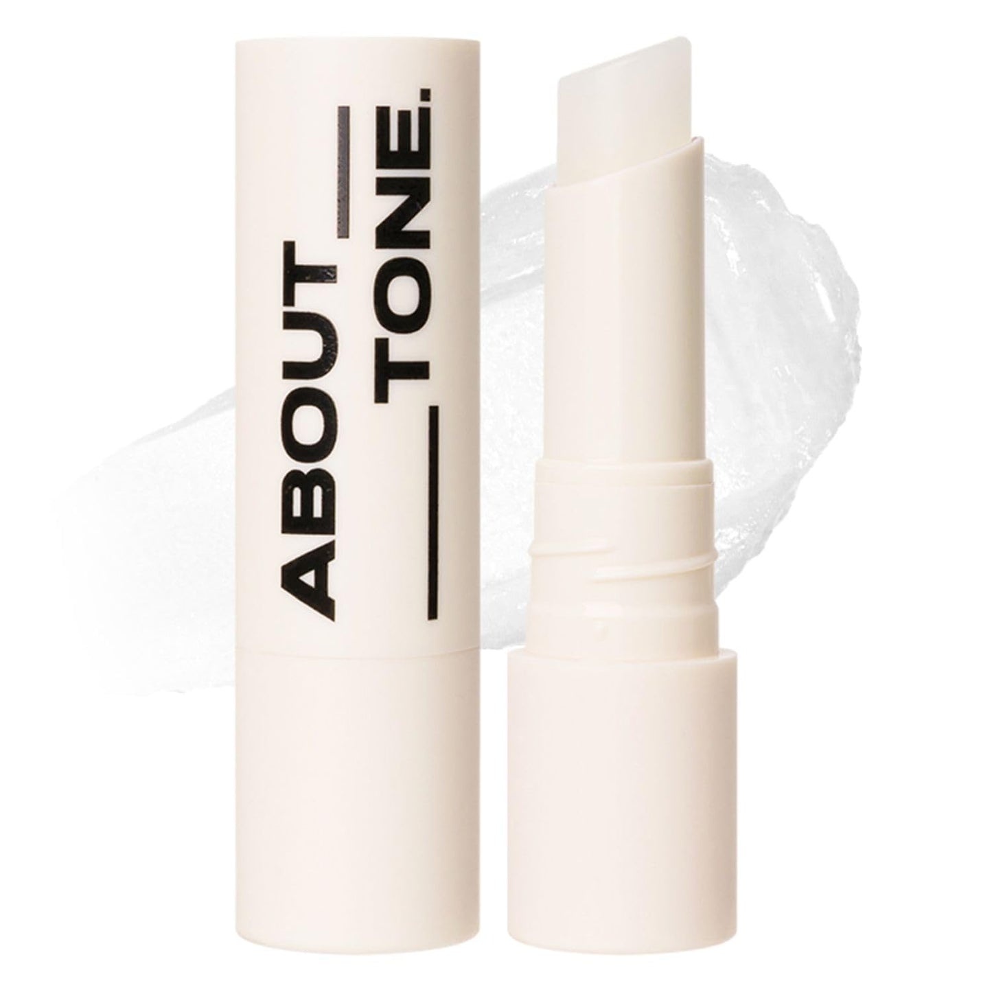 ABOUT TONE Smooth Butter Lip Balm 0.14 oz – Super Moisturizing Butter Lip Balm, Lip Repair & Care, Natural Color with Vegetable Wax, Shea Butter, All Day Hydration, Soothe Dry Chapped Lips (01 CLEAR)