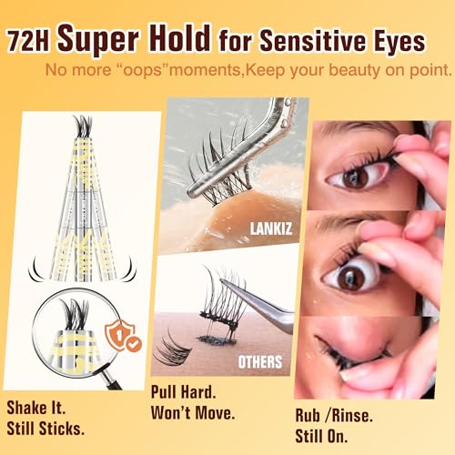 LANKIZ Sensitive Lash Cluster Glue - 72H Waterproof Hold