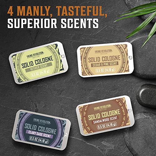 Viking Revolution 4-Pack Solid Cologne for Men 0.5 Oz