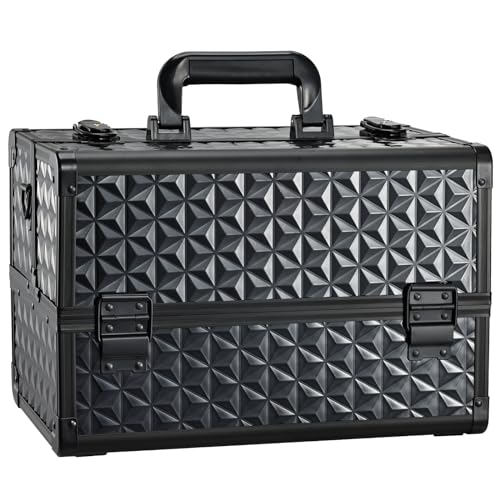 Joligrace Makeup Train Case with Aluminum Storage & Lock
