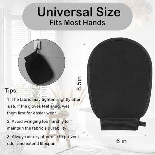 Deep Exfoliating Glove, Korean Exfoliating Mitt for Body Scrub, Dead Skin Removal & Keratosis Pilaris Treatment, Spray and Self Tan Remover