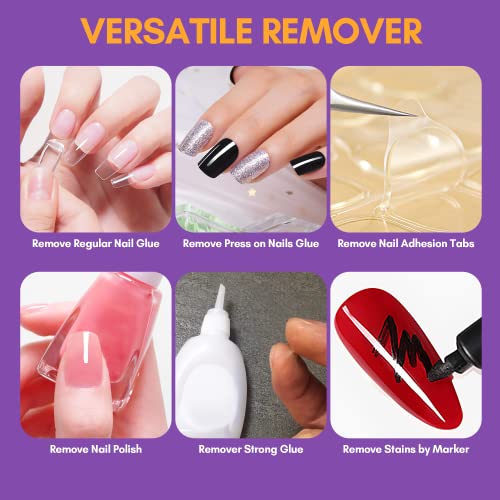 Makartt Nail Glue Remover for Acrylics, Press Ons - 50ML Debonder Without Acetone, Can't Remove Gel Polish