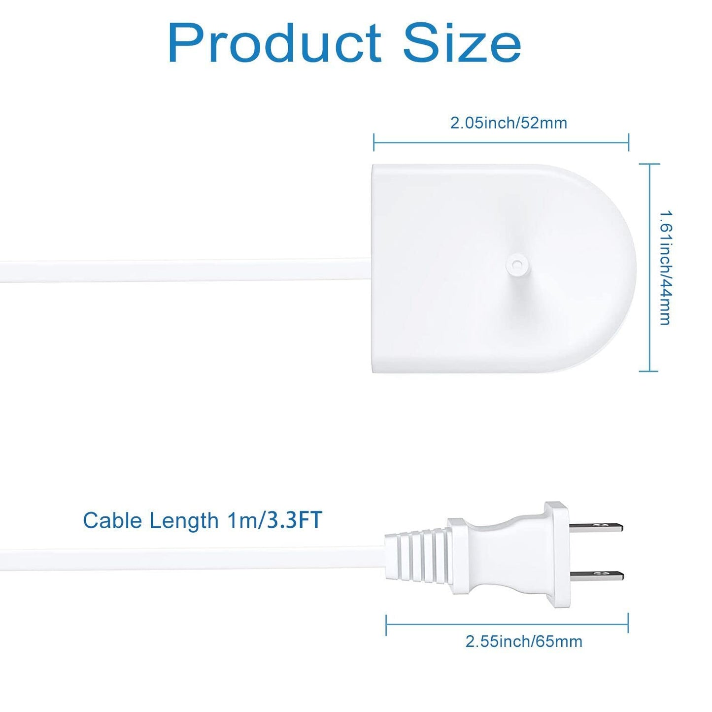 Replacement Charger Base for Philips Sonicare Electric Toothbrush HX6100, Travel Charger for Philips Sonicare HX3000 / HX6000 / HX8000 / HX9000 Series