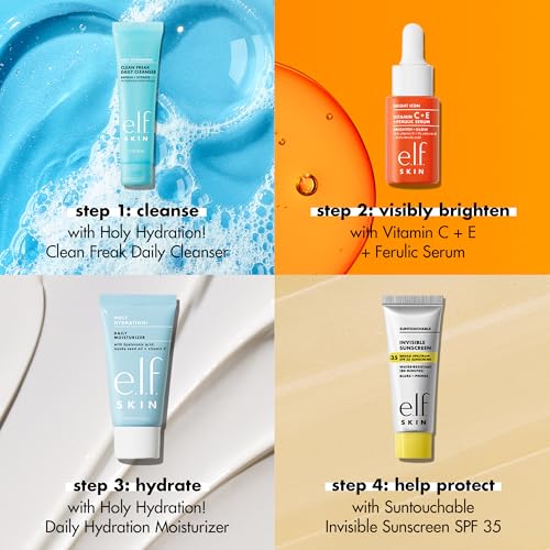 e.l.f. Wake the e.l.f. Up Travel Skincare Kit – 4 Essentials