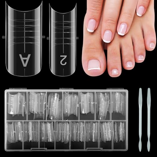 150 Pcs Dual Forms for Polygel Nails - 15 Sizes for Fingers & Toes