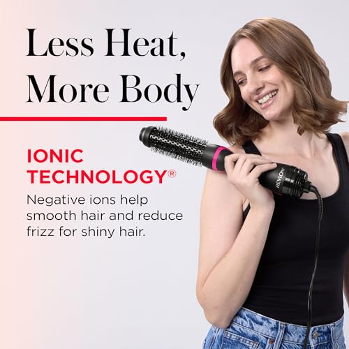 REVLON One-Step Root Booster Hot Air Brush Styler and Dryer, Revive Styles and Add Volume to hair with this Dryer Brush, 1 ¨ö inch Barrel (Black)