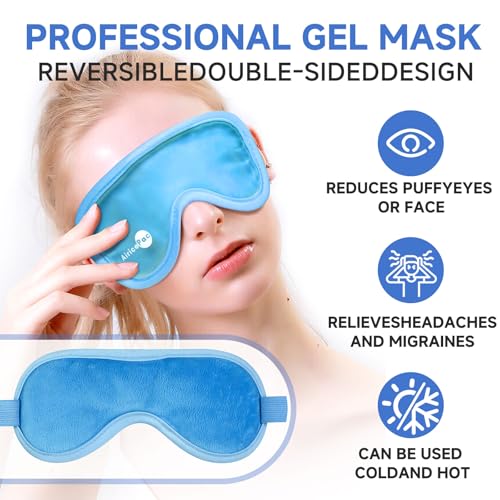 Cold Eye Mask Reusable Gel Eye Compress for Dark Circles & Migraines - Eye 1pack