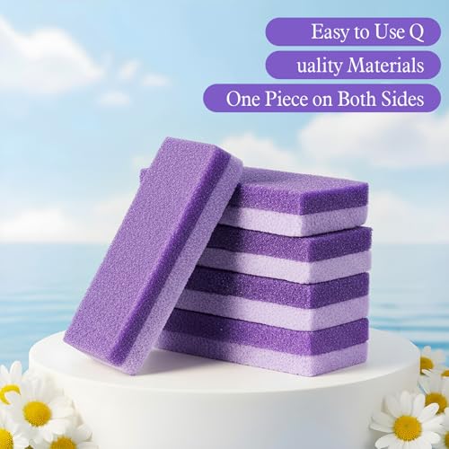 Grevosea Double-Sided Foot Pumice Stones 5-Pack for Callus & Dead Skin Removal