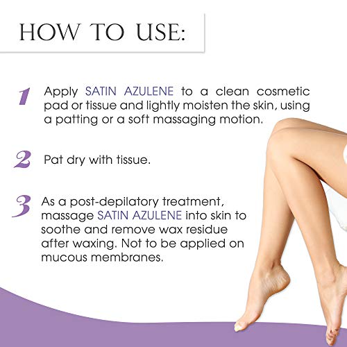 Satin Smooth Azulene Pre & Post Depilatory Treatment 16 oz - Soothes & Prepares Skin for Waxing