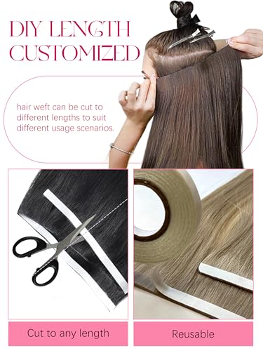 Lacer Genius Jet Black Tape-In Human Hair Extensions 14" 50g