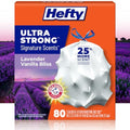 Hefty Ultra Strong 13 Gallon Trash Bags, Lavender Vanilla, 80 Count