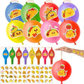Taco Party Favors 72-Piece Set - Balloons & Tattoos