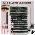 Cluster Lashes Extension Kit - 100P DIY Wispy with Bond & Remover