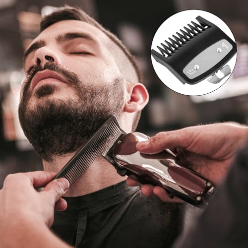 Replacement for Wahl Clipper Guards Set Hair Clipper and Trimmer,Compatible with Wahl 1 Guide Comb Attachment 1/8"(3.0 mm),for Barbers and Stylists,Black-2 Pack