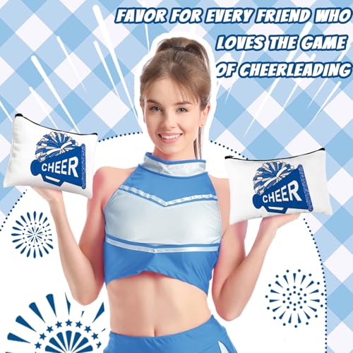 20 Pcs Cheer Makeup Bags - Canvas Cheerleader Gift Set