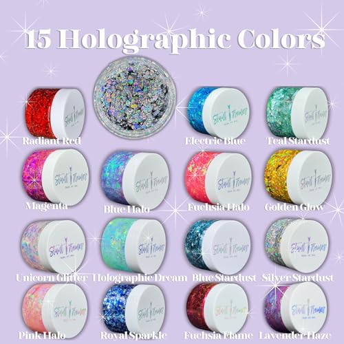 Stunt Trainer Chunky Holographic Glitter Makeup Peel Off Gel