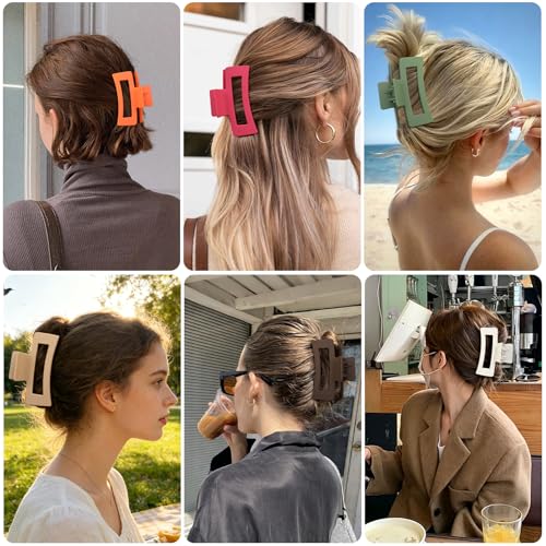 LAXIZAR 16 Pcs 3.5 Inch Non-Slip Claw Hair Clips Set