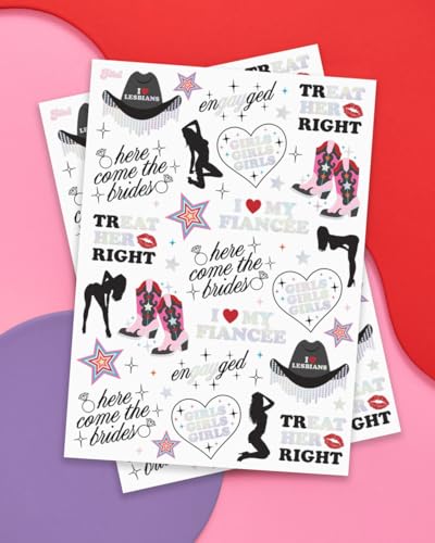 xo, Fetti Pride Bride Temporary Tattoos - 52 Glitter Styles