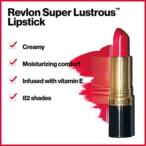 Revlon Super Lustrous Lipstick, Creamy Formula For Soft, Fuller-Looking Lips, Moisturized Feel, Pink Cloud (801), 0.15 oz