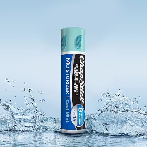 ChapStick Moisturizer 2-in-1 Lipcare SPF 15, Cool Mint, Sunscreen Lip Balm with Aloe Vera and Vitamin E, 0.15 Oz Ea pack of 3 (12) total 36