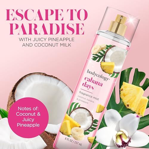 Cabana Days Bodycology Fragrance Body Mist 8 fl oz – Coconut & Pineapple