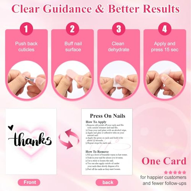 20 Pcs Press On Nail Prep Kit with Cuticle Tool & Glue