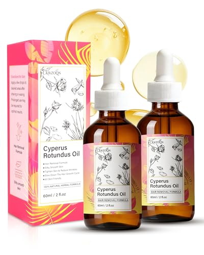 2 Pack Cyperus Rotundus Oil for Hair Removal & Hair Growth Reduction - 2 Fl Oz