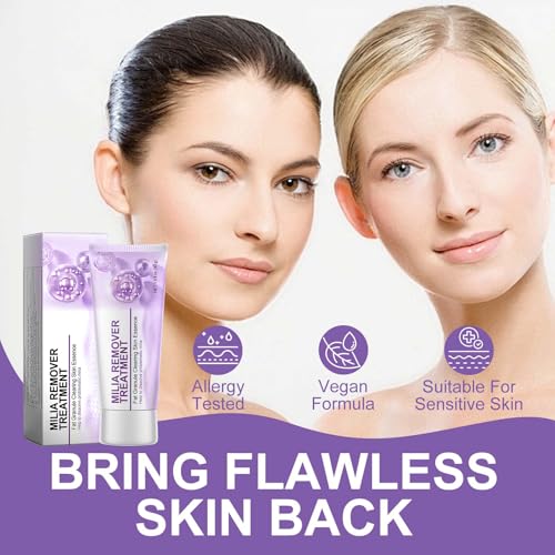 Milia Remover Serum- For Eyes and Face, Milia Remover Treatment for Clear Skin (rose scent))
