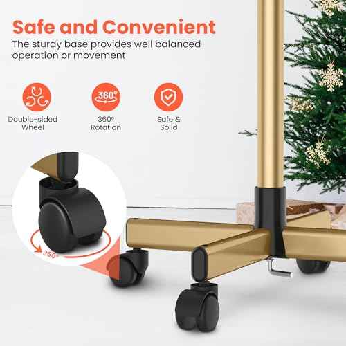 TASALON Premium Salon Tray on Wheels, Aluminum Salon Rolling Tray Trolley for Salon Essentials, Adjustable Height Provides Ample Storage for Hairstylist Tray, Tattoo Tray and Clinic Tray Use - Gloden