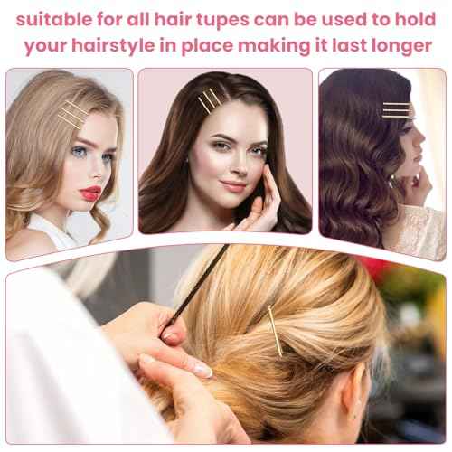 Blonde Bobby Pins, Pain-Free Hair Clips, Best Size 2in for Women and Girls (Golden -01)
