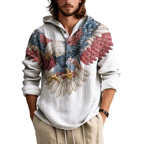 BIVENANT Men's Cowboys Aztec Graphic Pullover Hoodie - Western Camo