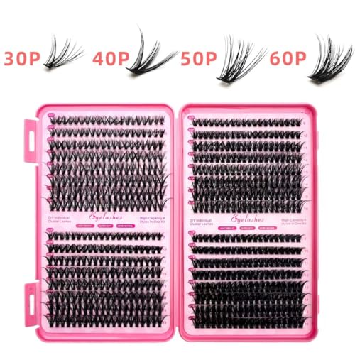 DIY Lash Clusters Kit - 640 Individual Extensions, 4 Styles, 10-16mm