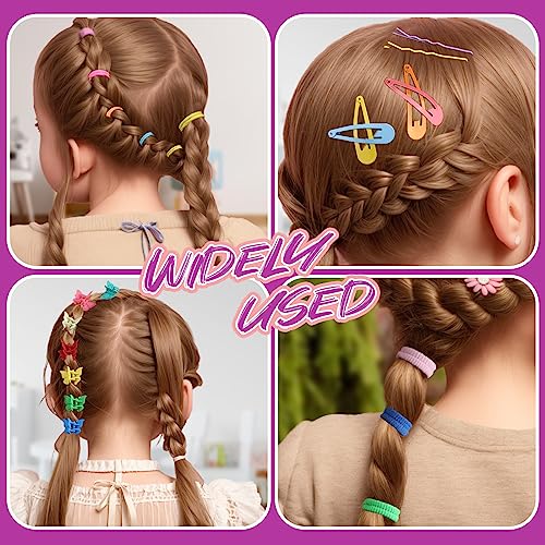 Teenitor Hair Rubber Bands 1250pc Elastic Ties Kit for Girls