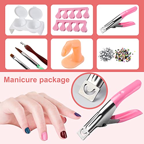 Acrylic Nail Kit for Beginners - Complete DIY Starter Set with Powders & Glitter
