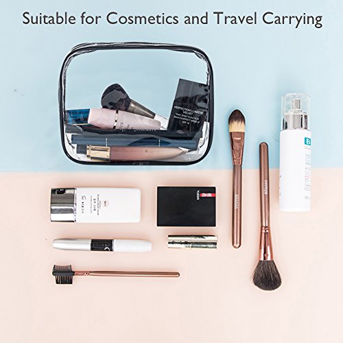 TSA Approved Clear Makeup Bags Set 6 Pcs Cosmetic Travel Organizer