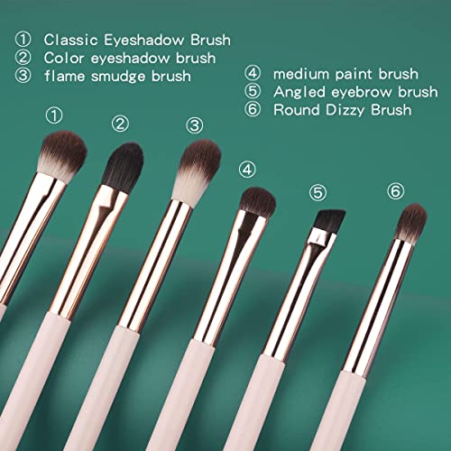 Eye Makeup Brush Set - 6 Pc Professional Eyeshadow Brushes
