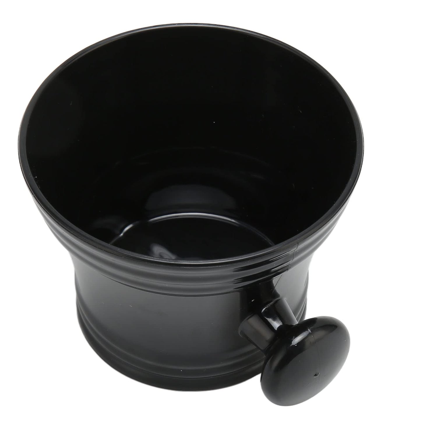 Shaving Soap Bowl Black Plastic Large Capacity Comfortable Grip Plastic Shaving Soap Bowl Foam Shaving Soap Cream Bowl Men Shaving Bowl Shave Mug with Handle for Barber Home Travel