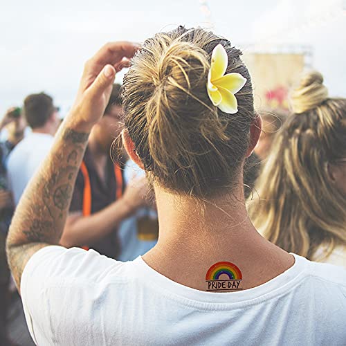 10 Sheet Pride Rainbow Tattoo Sticker Temporary Tattoo Gay Pride Parade Body Painting Party Celebration Personality Decoration Party Supplies
